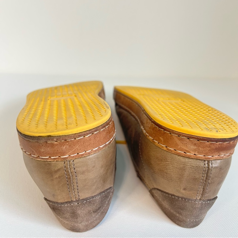 EXTON Italian Brown Leather Men's Loafers Yellow Sole Laces Euro 45 (USA 11) - Picture 11 of 12